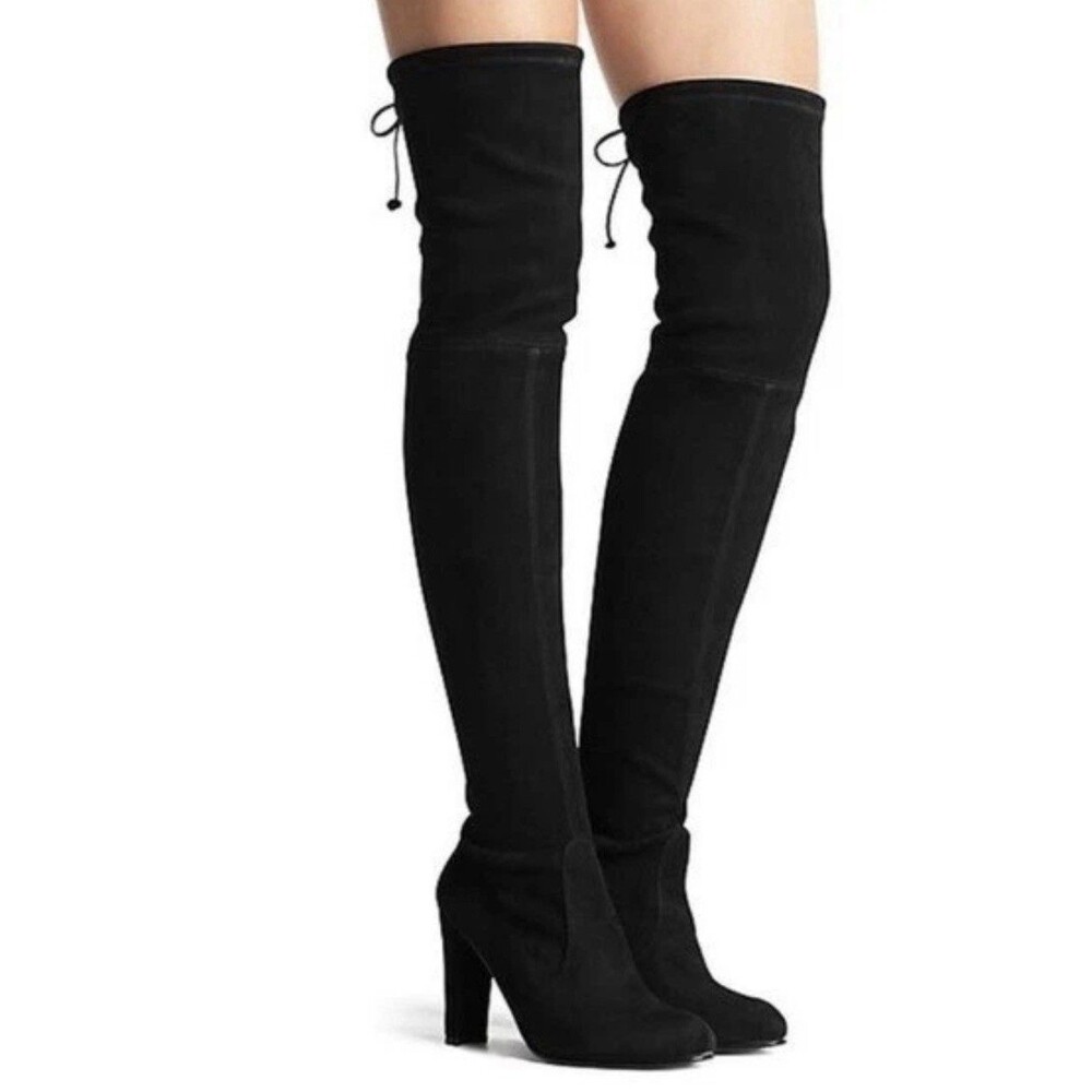 Stuart Weitzman Highland Block Heel Suede Over The Knee Boots SZ 11.5 M